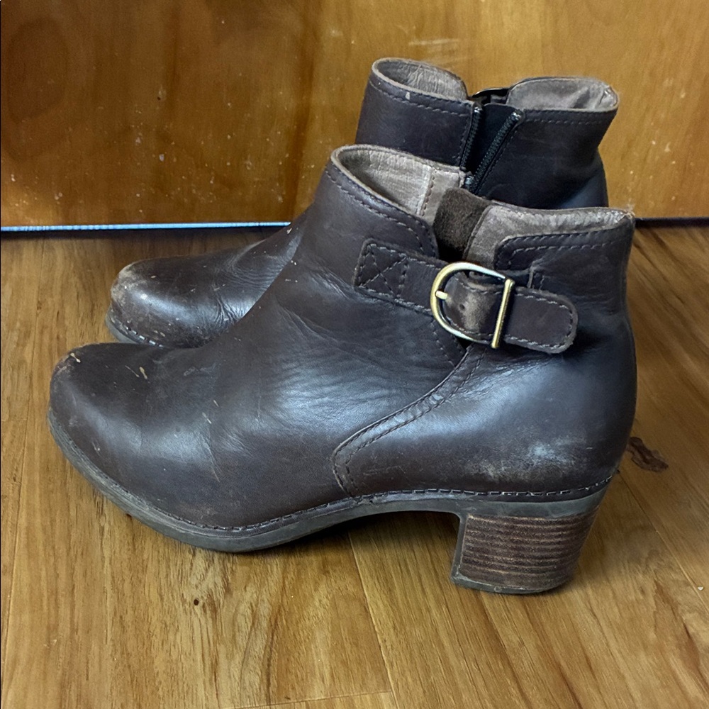 Brown Leather Ankle Boots